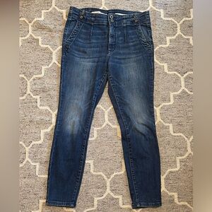 Pilcro and the Letterpress High Rise Skinny Jeans Medium / Dark Wash